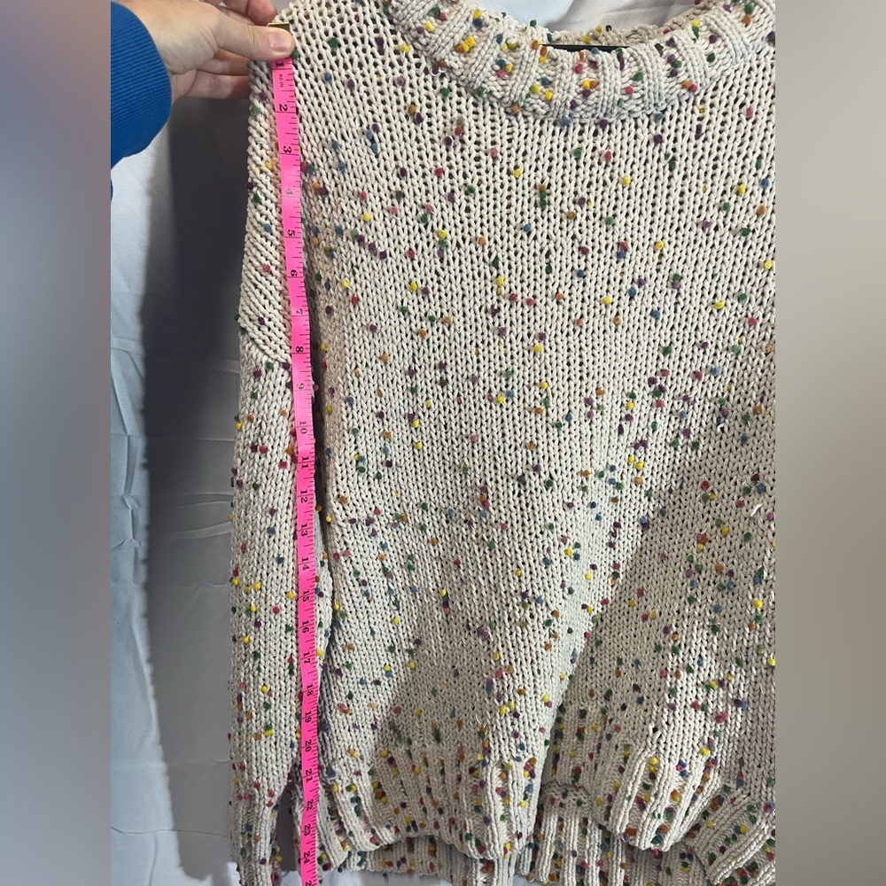 Seven7 Women's Confetti Pom Pom Speckled Sweater - Picture 10 of 12